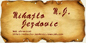 Mihajlo Jezdović vizit kartica